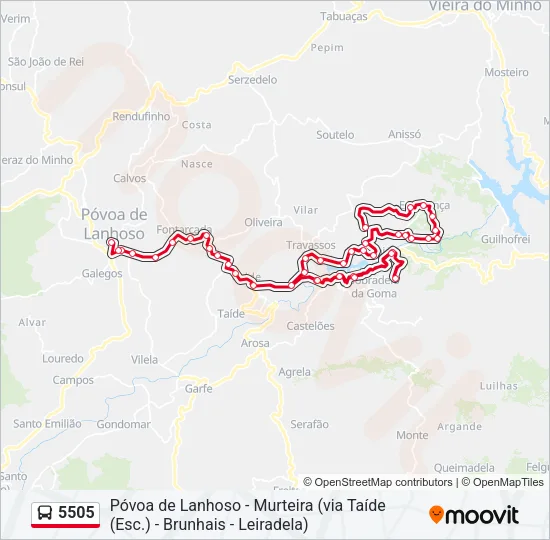 5505 Bus Line Map