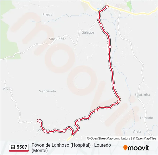 5507 Bus Line Map