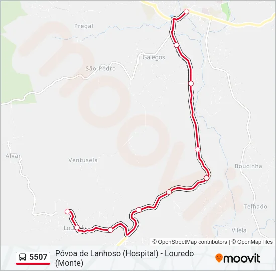 5507 Bus Line Map