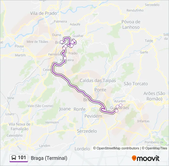 101 Bus Line Map