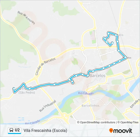 U2 Bus Line Map