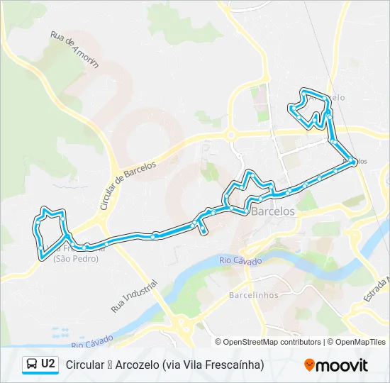 U2 Bus Line Map