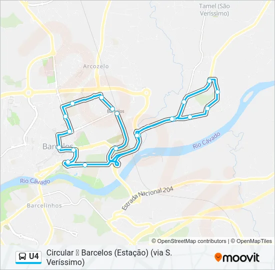 U4 Bus Line Map