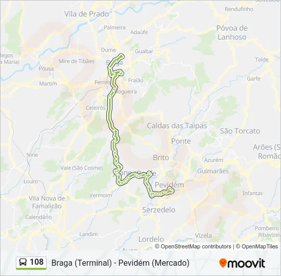 108 Bus Line Map