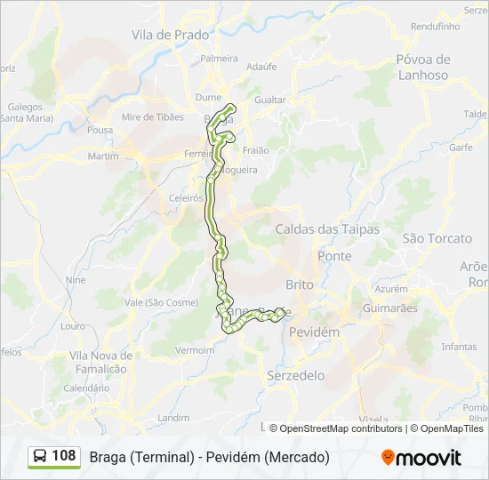 108 Bus Line Map