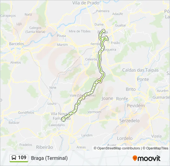 109 Bus Line Map