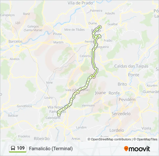 109 Bus Line Map