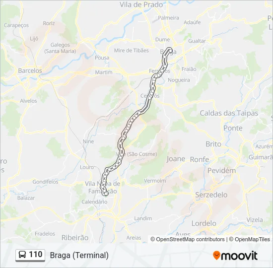 110 Bus Line Map