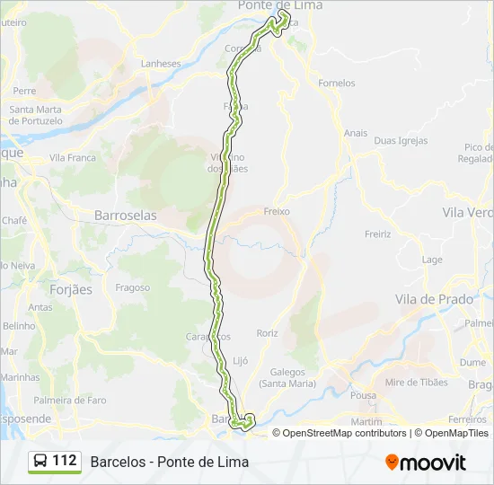 112 Bus Line Map