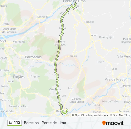 112 Bus Line Map
