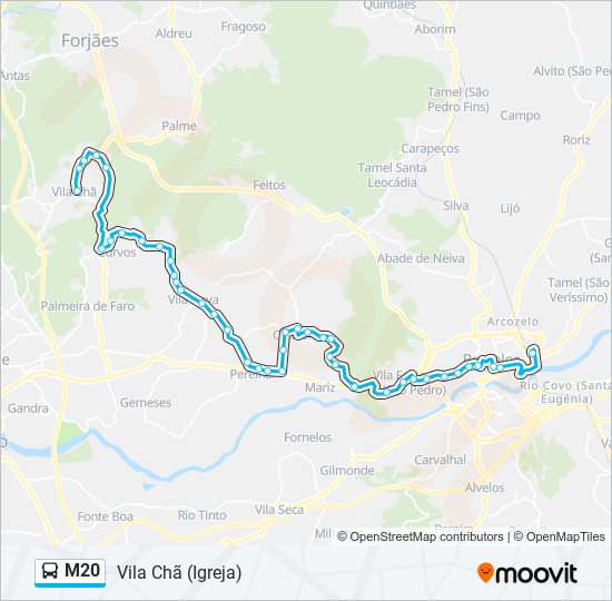 m20 Route: Schedules, Stops & Maps - Vila Chã (Igreja) (Updated)