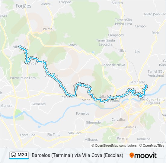 m20-route-schedules-stops-maps-barcelos-terminal-via-vila-cova