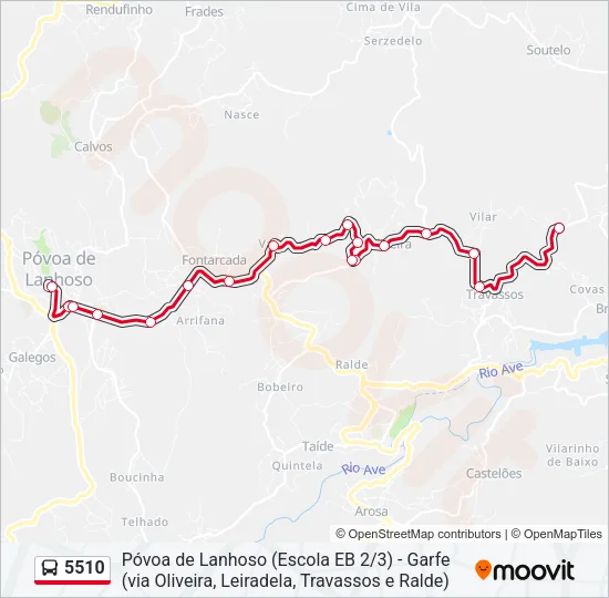 5510 Bus Line Map