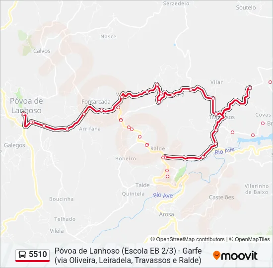 5510 Bus Line Map