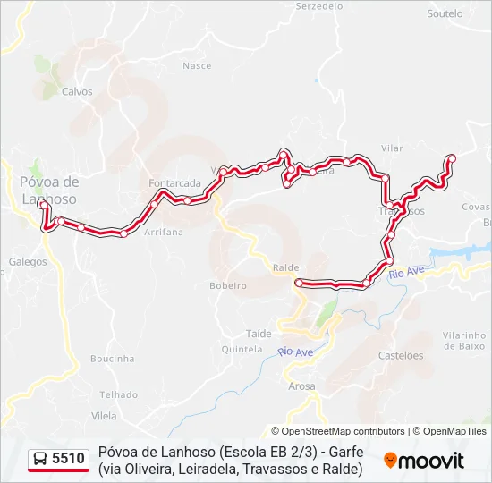 5510 Bus Line Map