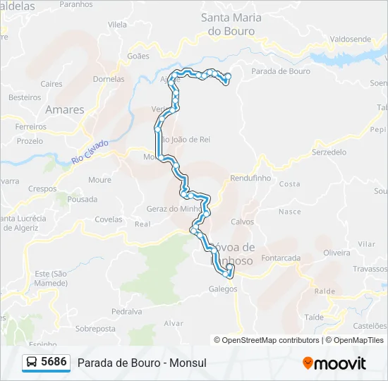 5686 Bus Line Map