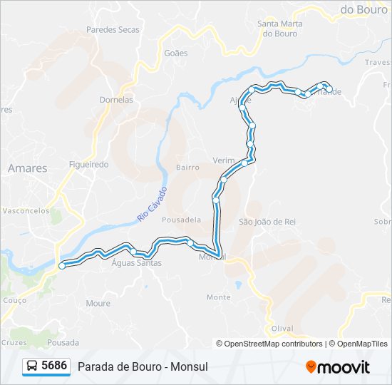 5686 bus Line Map