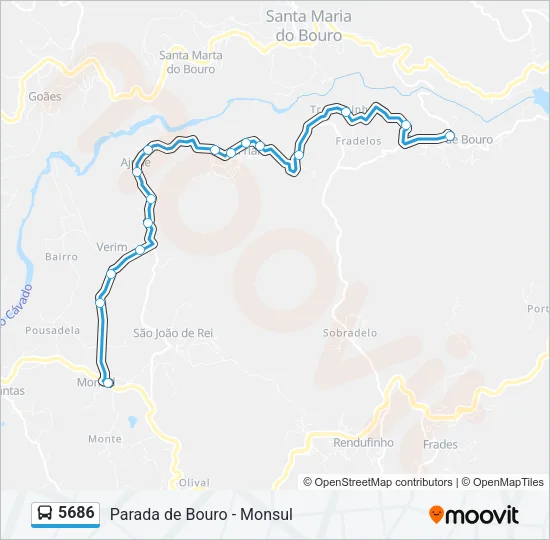 5686 Bus Line Map