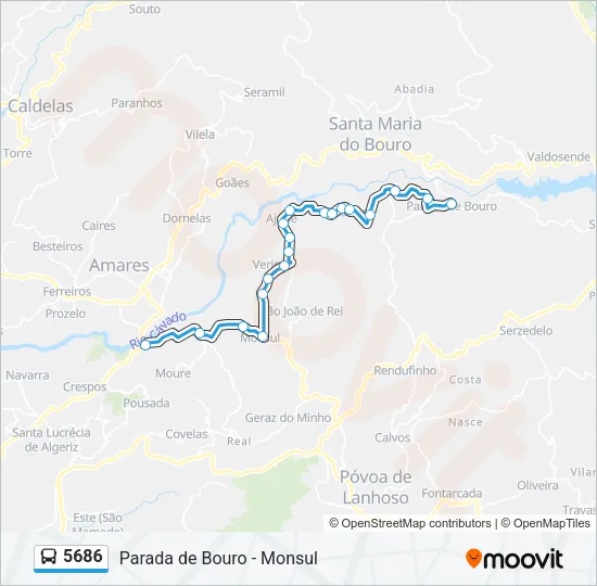 5686 Bus Line Map