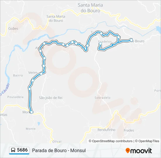 5686 Bus Line Map