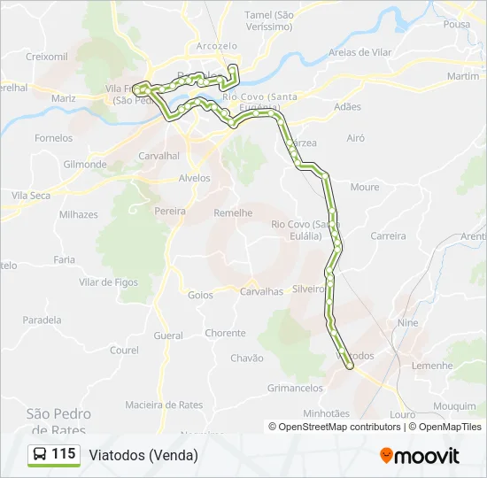 115 Bus Line Map