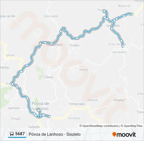 5687 Bus Line Map