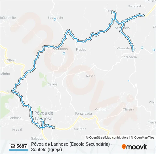 5687 Bus Line Map