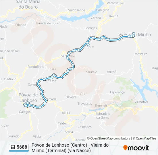 5688 Bus Line Map