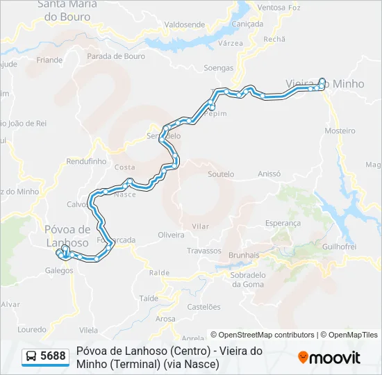 5688 Bus Line Map