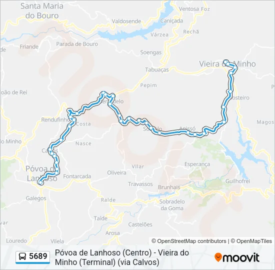 5689 Bus Line Map