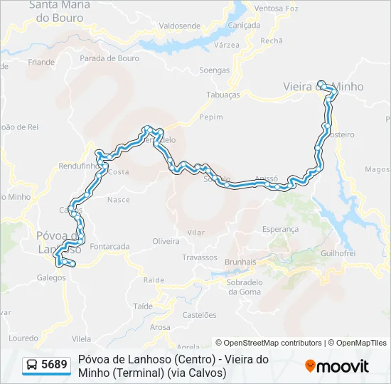 5689 Bus Line Map