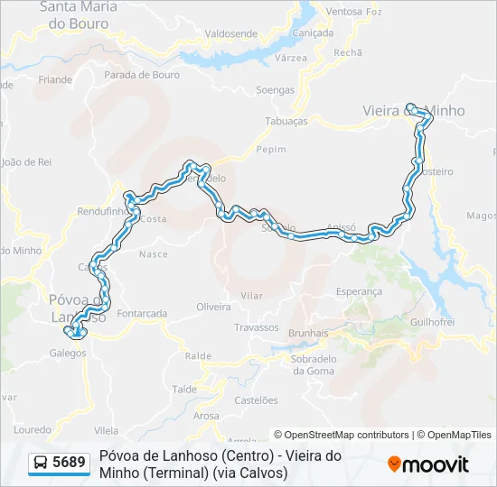 5689 Bus Line Map