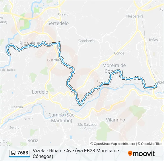7683 Bus Line Map