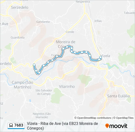 7683 Bus Line Map