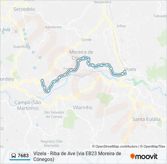 7683 Bus Line Map