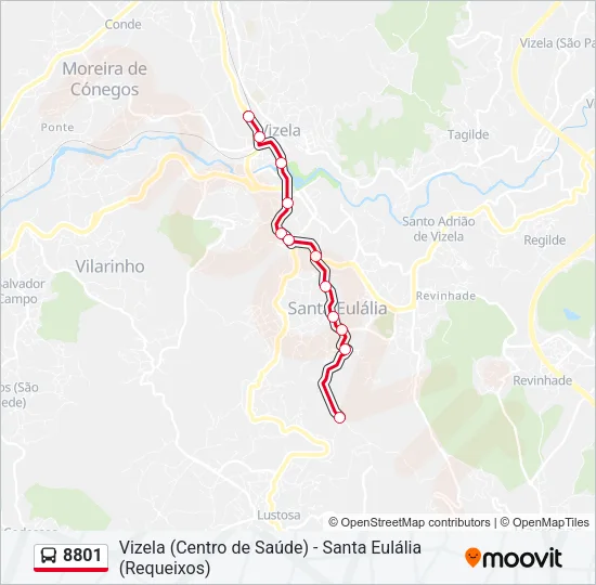 8801 Bus Line Map
