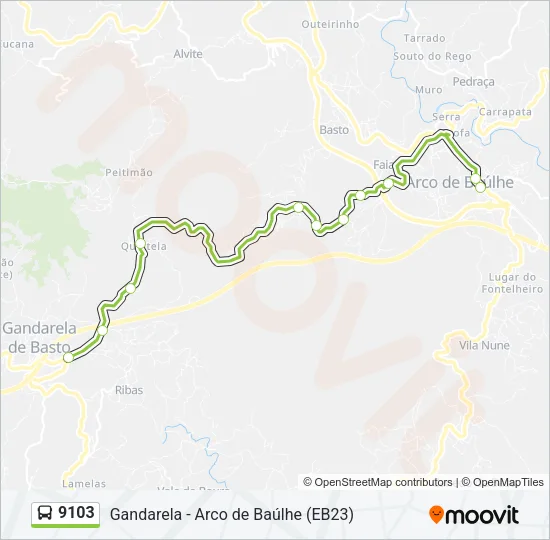 9103 Bus Line Map