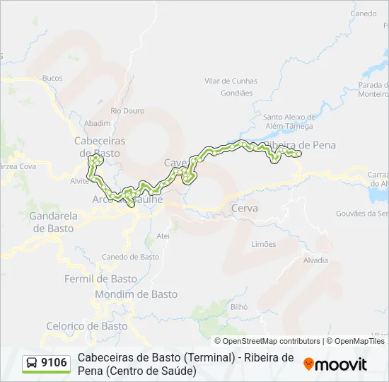 9106 Bus Line Map