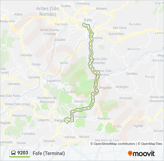 9203 Bus Line Map