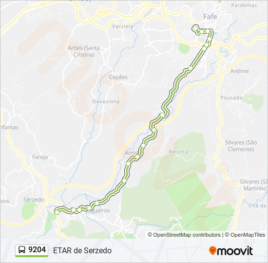 9204 bus Line Map