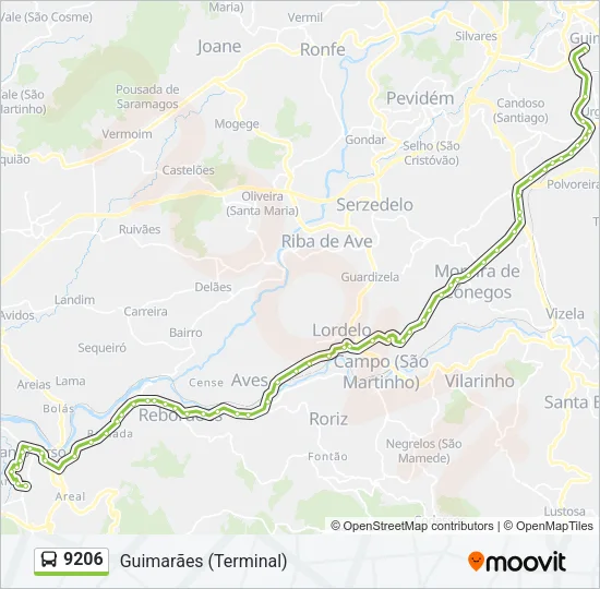 9206 Bus Line Map