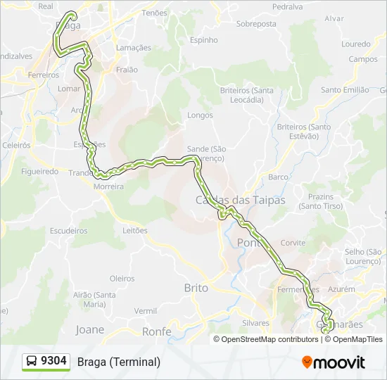 9304 Bus Line Map