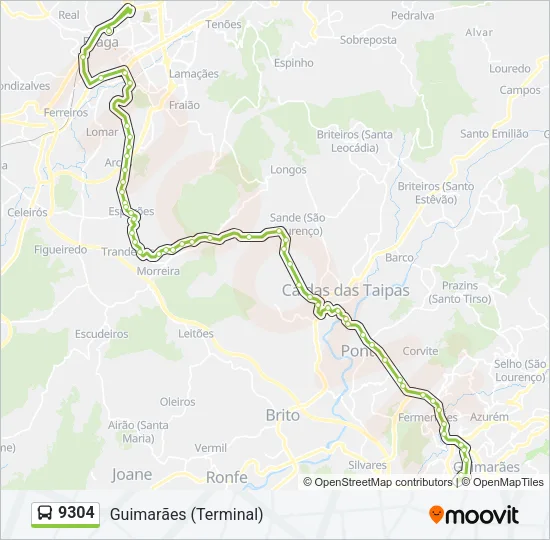 9304 Bus Line Map