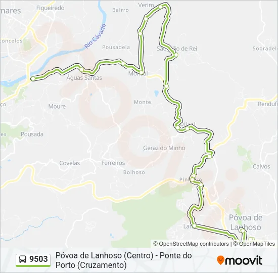 9503 Bus Line Map