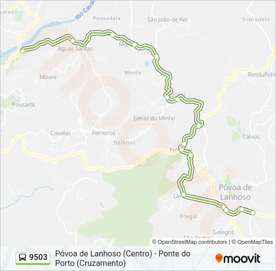 9503 Bus Line Map