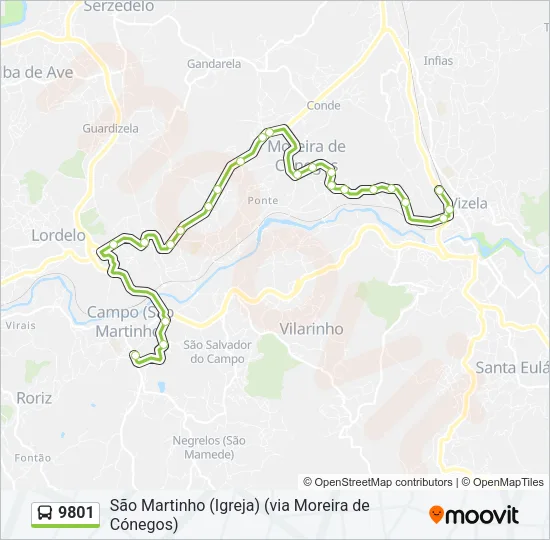 9801 Bus Line Map