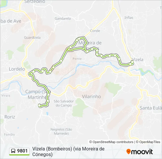 9801 Bus Line Map