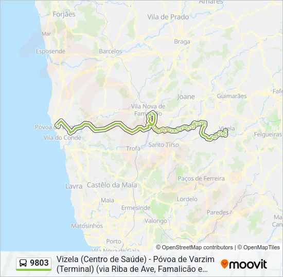 9803 Bus Line Map