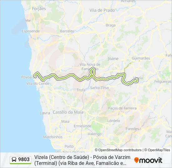 9803 Bus Line Map