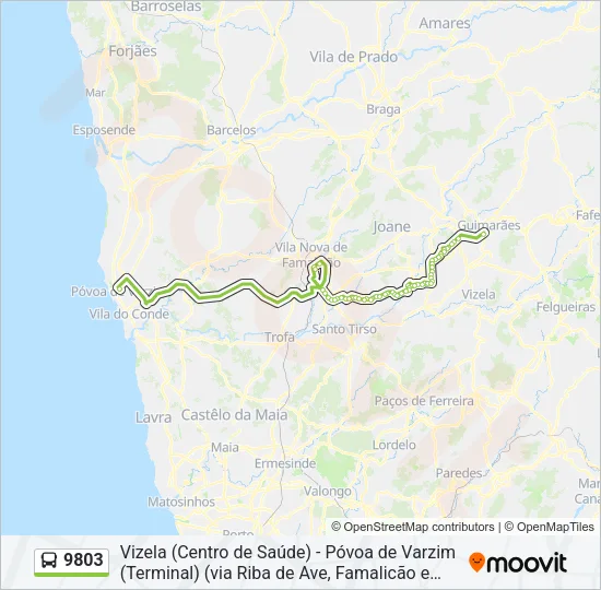 9803 Bus Line Map